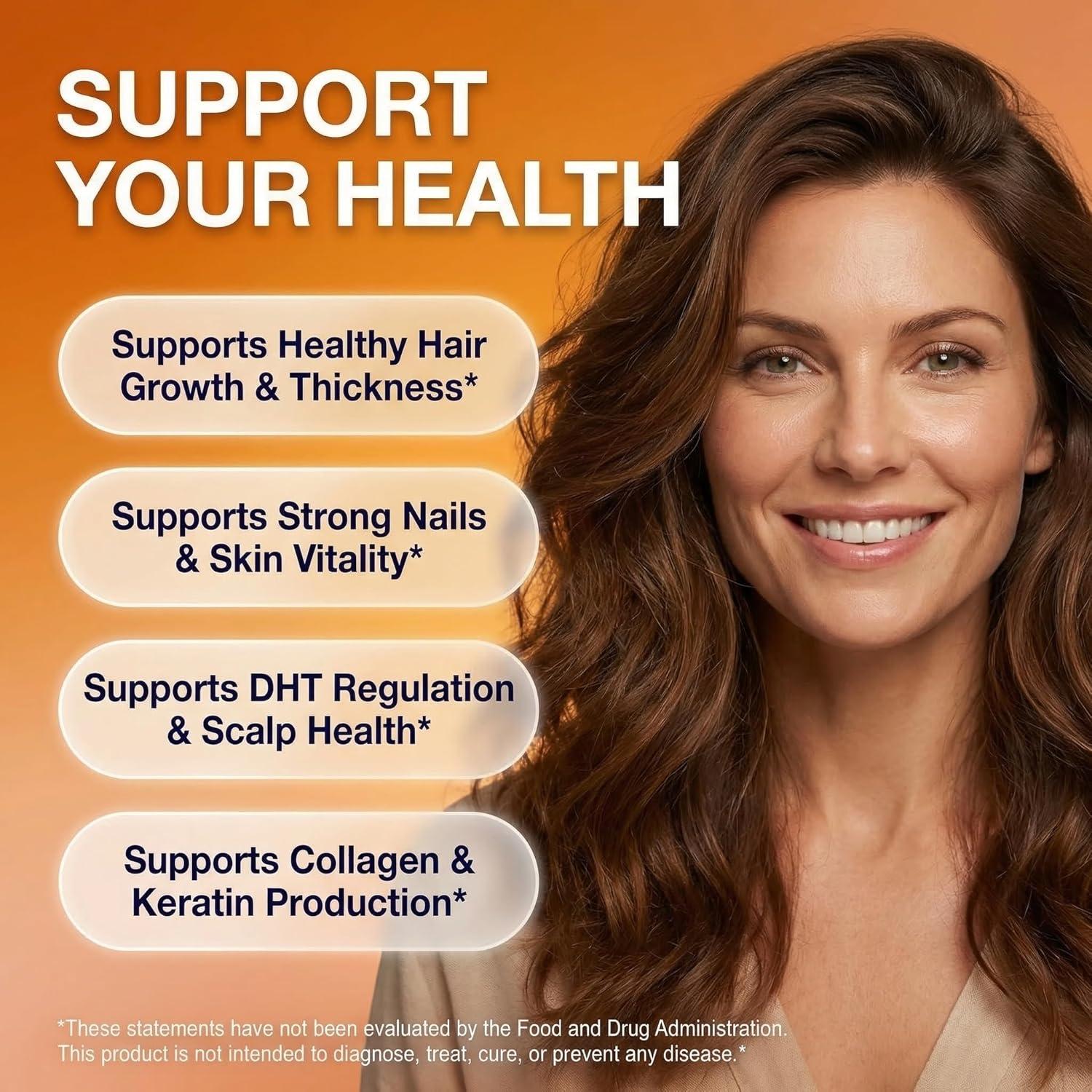 image:imageClean Nutra Pumpkin Seed Oil Capsules Saw Palmetto Biotin Collagen Keratin MSM Folate Hyaluronic Acid Supplements B12 Zinc Hair Supplement for Women Men Iodine 5MTHF B12 Vitamin B960 Pills