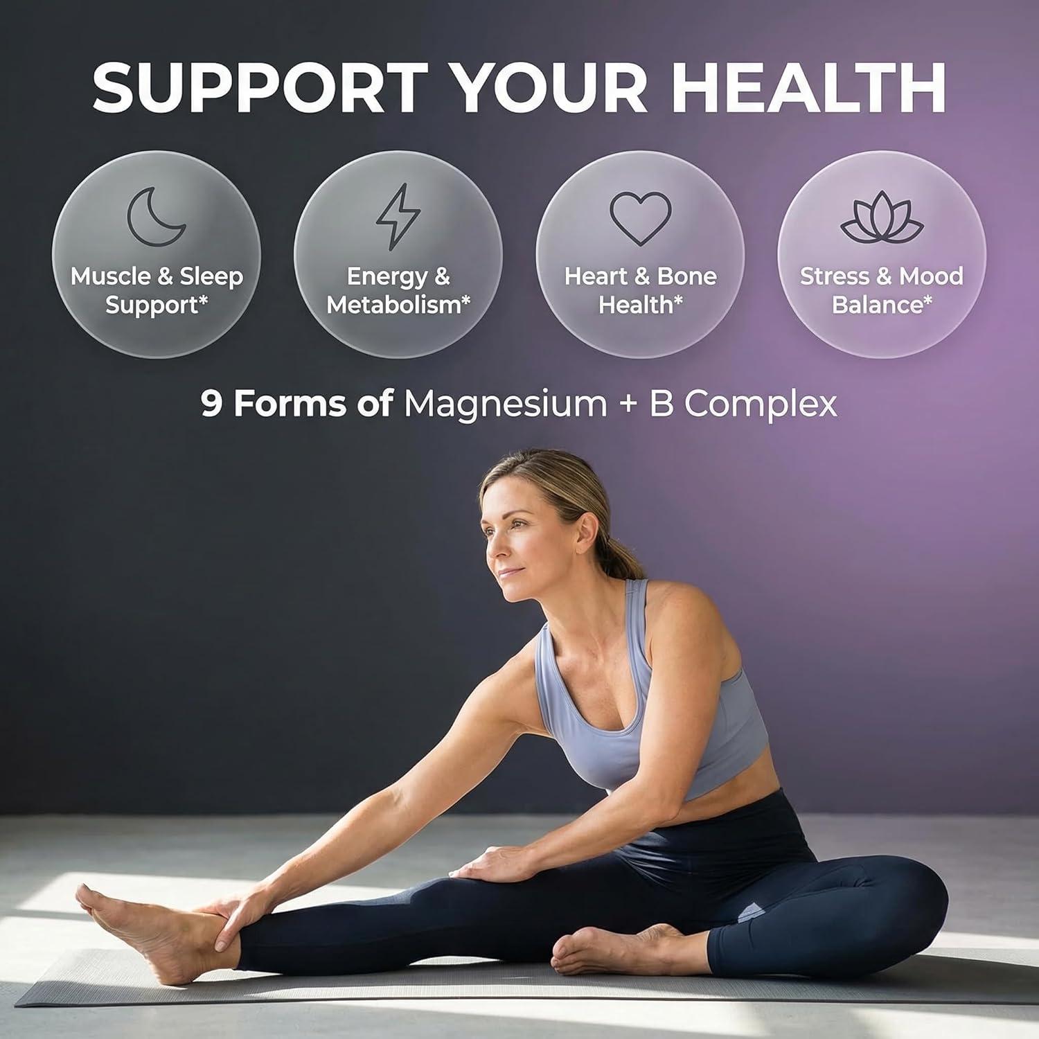 image:imageClean Nutraceuticals Magnesium Complex with Magnesium Glycinate Citrate Malate Oxide Taurate Aspartate Orotate amp Mag Chloride Zinc Copper Manganese amp Vitamin C B1 B2 B6 B12 Complex 1Pack90 Count Pack of 1