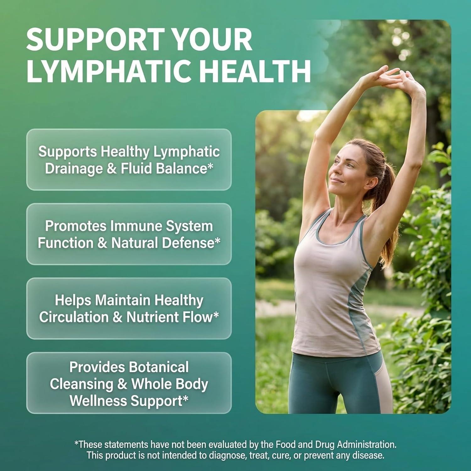 image:imageOrganic Lymphatic Drainage Supplements Elderberry Bladderwrack Burdock Root Black Seed Oil Spirulina Sea Moss Ashwagandha Chlorella Amla Beet Moringa Chlorophyll Lymph System Capsules By Clean Nutra