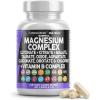 image:imageClean Nutraceuticals Magnesium Complex with Magnesium Glycinate Citrate Malate Oxide Taurate Aspartate Orotate amp Mag Chloride Zinc Copper Manganese amp Vitamin C B1 B2 B6 B12 Complex  1Pack90 Count Pack of 1