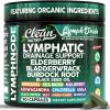 image:imageOrganic Lymphatic Drainage Supplements  Elderberry Bladderwrack Burdock Root Black Seed Oil Spirulina Sea Moss Ashwagandha Chlorella Amla Beet Moringa Chlorophyll Lymph System Capsules By Clean Nutra
