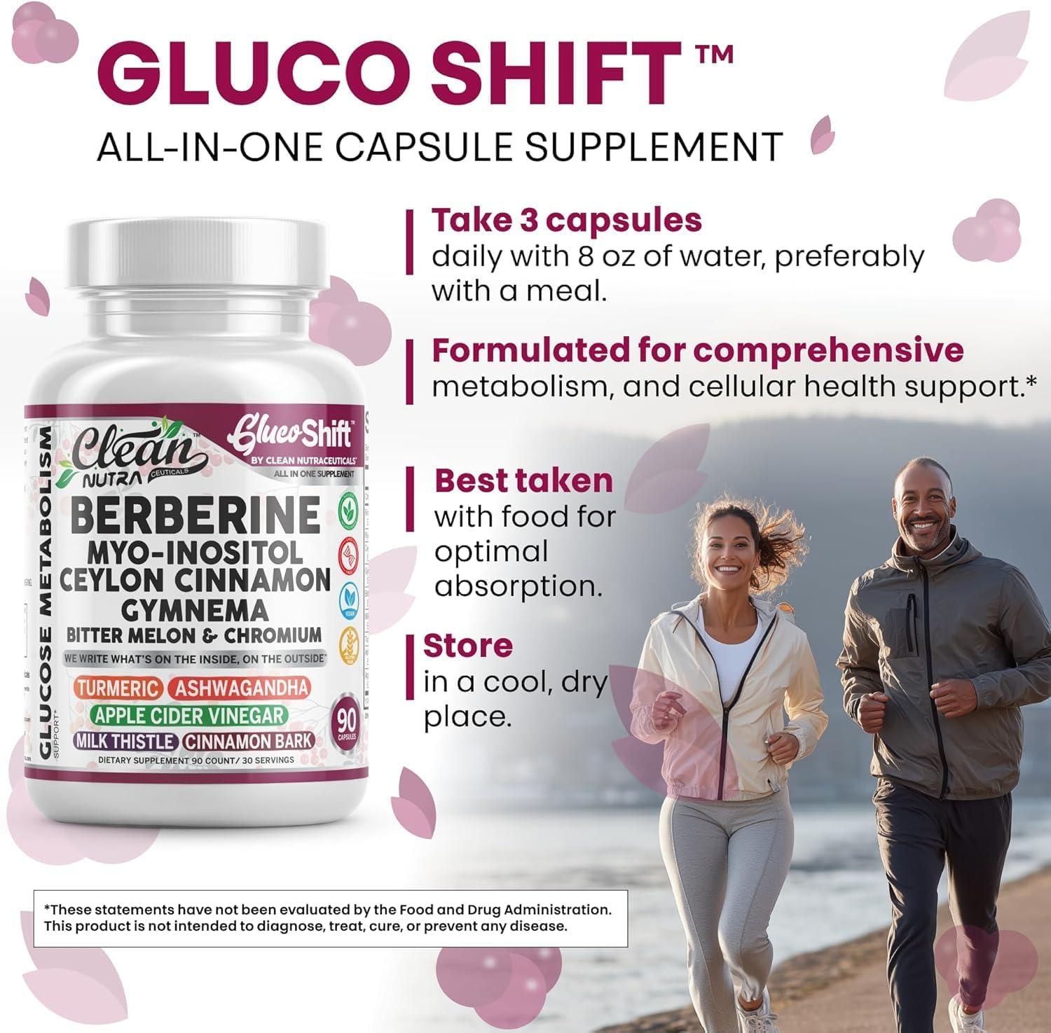 image:imageClean Nutra Berberine Supplement MyoInositol Ceylon Cinnamon Gymnema Bitter Melon Chromium Complex for Digestion Antioxidant Support amp Wellness 90 Vegan Capsules NonGMO