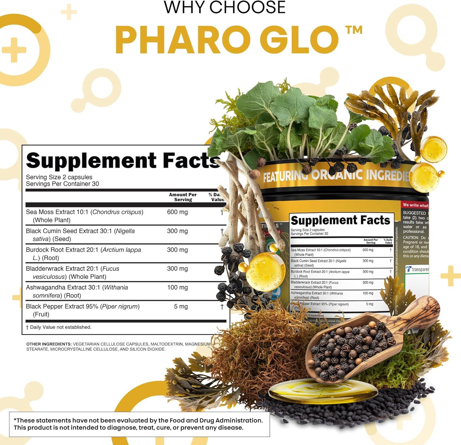 image:imageClean Nutra Black Seed Oil Capsules Sea Moss Ashwagandha Burdock Root Bladderwrack Seaweed Skin Detox Stress Relief Immune Support Focus Supplement Nigella Sativa 60 Pills