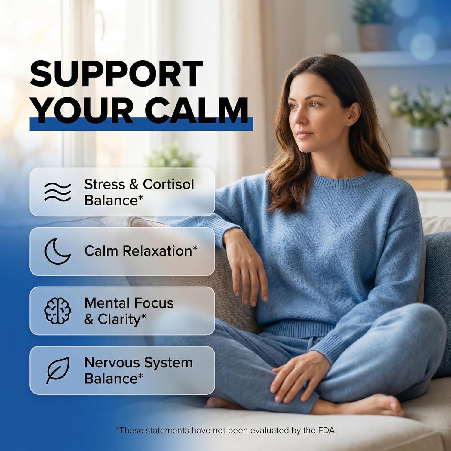 image:imageClean Nutra Cortisol Supplement Gummies LTheanine Magnesium Ashwagandha Apigenin Vitamin B6 Sleep and Calm Support Lavender Chicory Prebiotic Advanced Gummy Formula