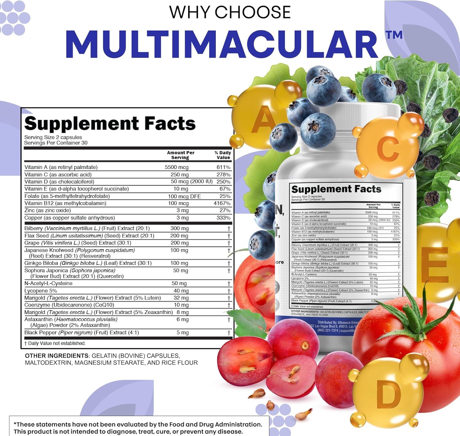 image:imageClean Nutra Eye Vitamins with Bilberry Lutein and Zeaxanthin Supplements Lycopene 40mg Resveratrol Grape Seed Astaxanthin for Eyes Eye Care Health Support Eye Vitamin and Mineral Supplement60 Count Pack of 1