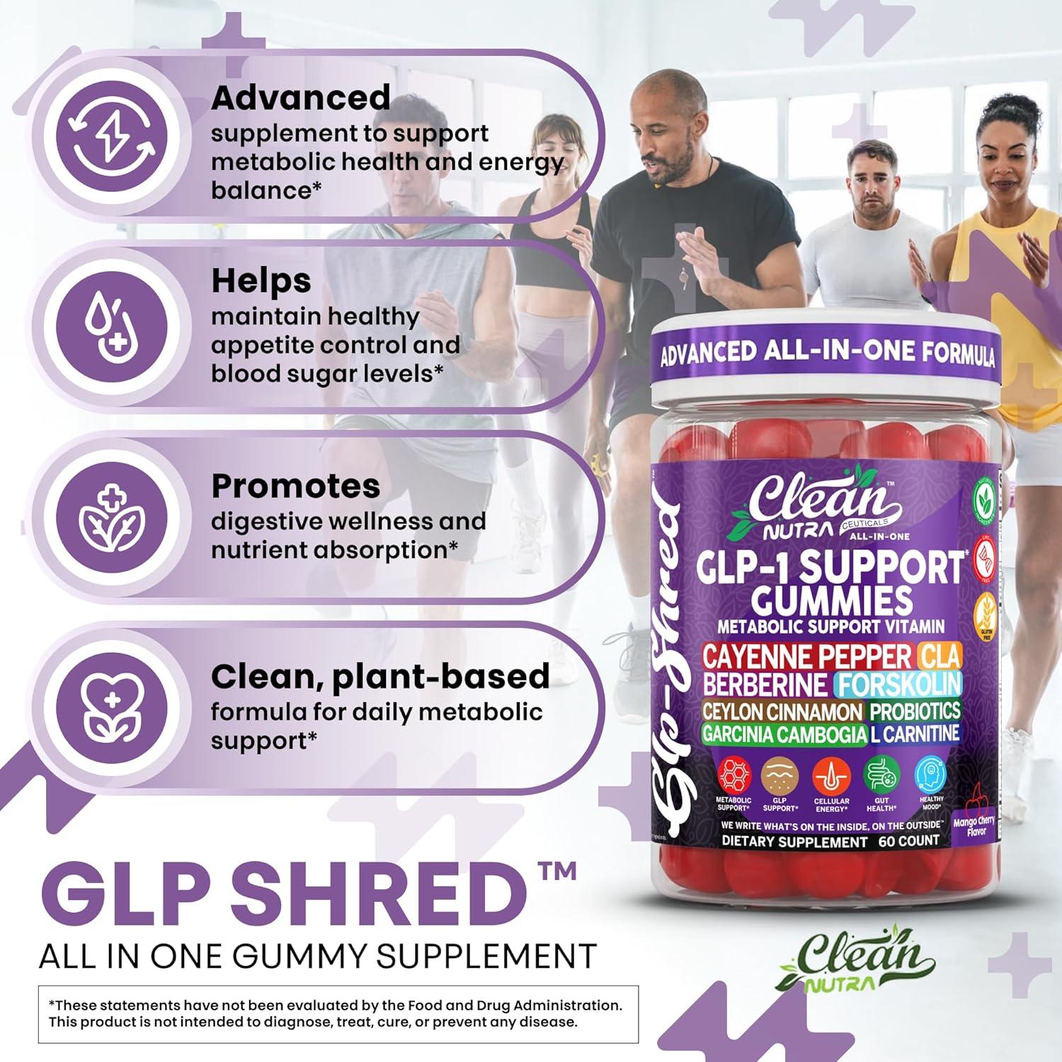 image:imageClean Nutra Gummies with Cayenne Pepper CLA Berberine Forskolin Ceylon Cinnamon Probiotics Garcinia Cambogia amp LCarnitine Mango Cherry Flavor 60 Count Chewable Supplement Gummies