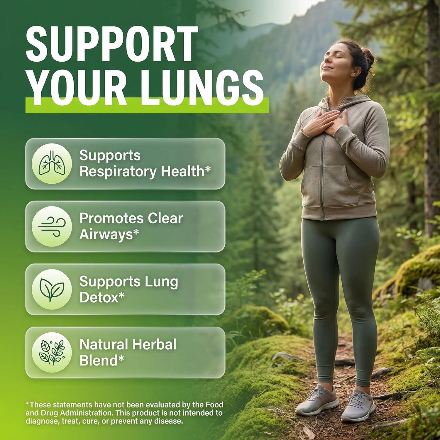 image:imageClean Nutra Mullein Leaf Extract for Lungs Cleanse NAC Supplement Chlorophyll Chlorella Elderberry Lung Detox for Smokers Ginger Licorice Astragalus Oregano Turmeric Respiratory Support Capsules