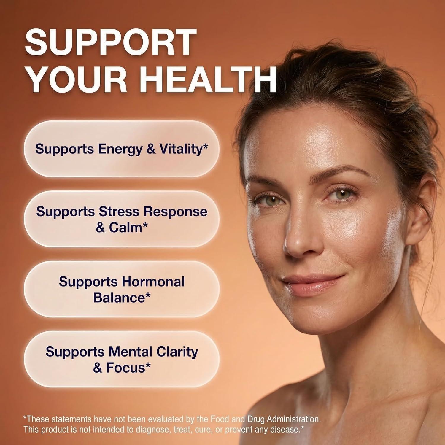 image:imageClean Nutra Organic Maca Root Capsules for Women Ashwagandha Slippery Elm Tongkat Ali Rhodiola Rosea Fenugreek Beet Root Sea Moss Ginseng Black Yellow Red Maca Powder Supplement 90 Pills