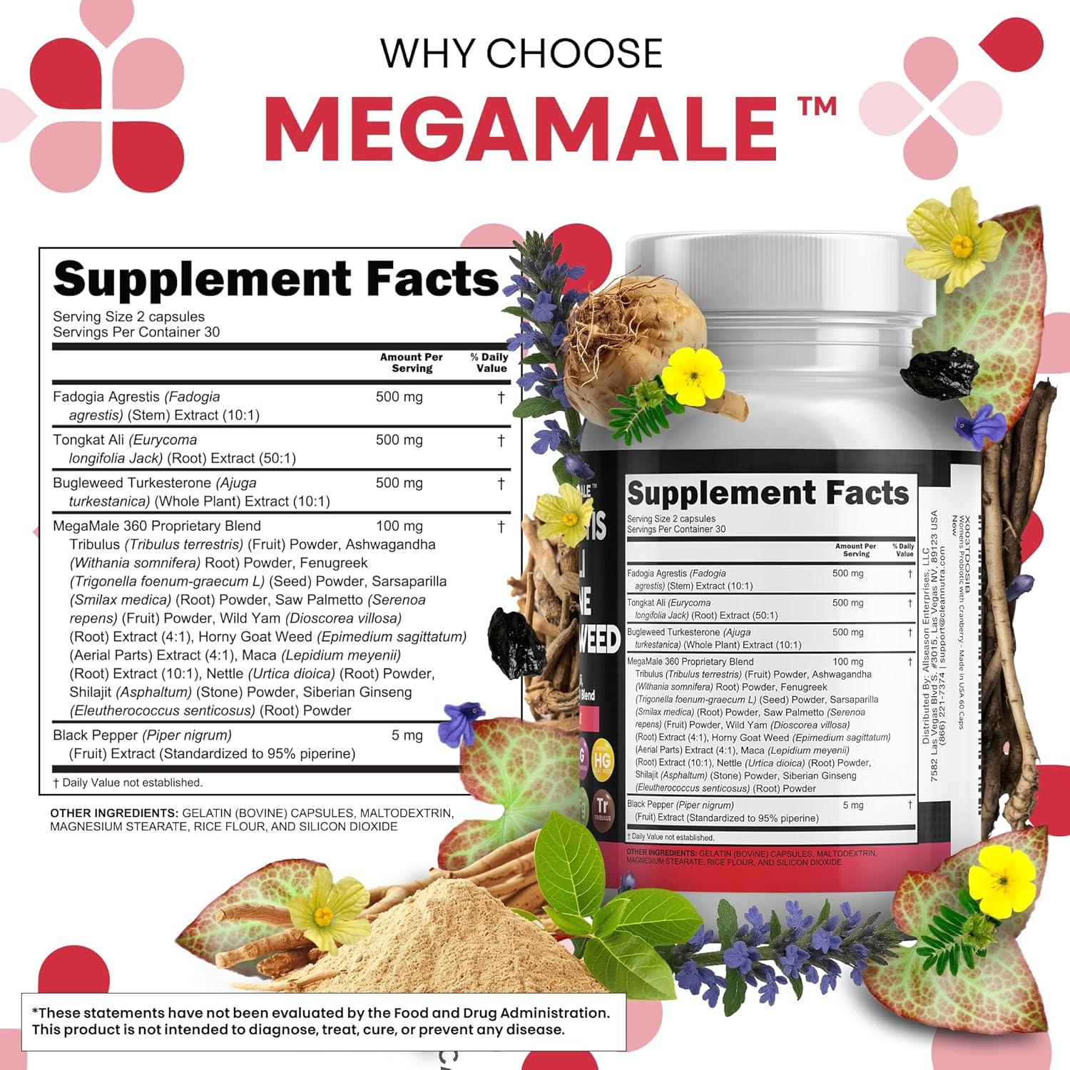 image:imageClean Nutraceuticals Fadogia Agrestis Tongkat Ali Turkesterone Supplement with Horny Goat Weed Saw Palmetto Maca Root Siberian Ginseng Tribulus Terrestris Fenugreek Wild Yam 60 Count