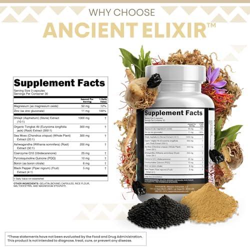 image:imageClean Nutraceuticals Shilajit Supplement for Men with Sea Moss Tongkat Ali Ashwagandha Boron Zinc CoQ10 PQQ Fulvic Acid Capsules Energy Support 90 Count Resin Gummy amp Powder Alternative1