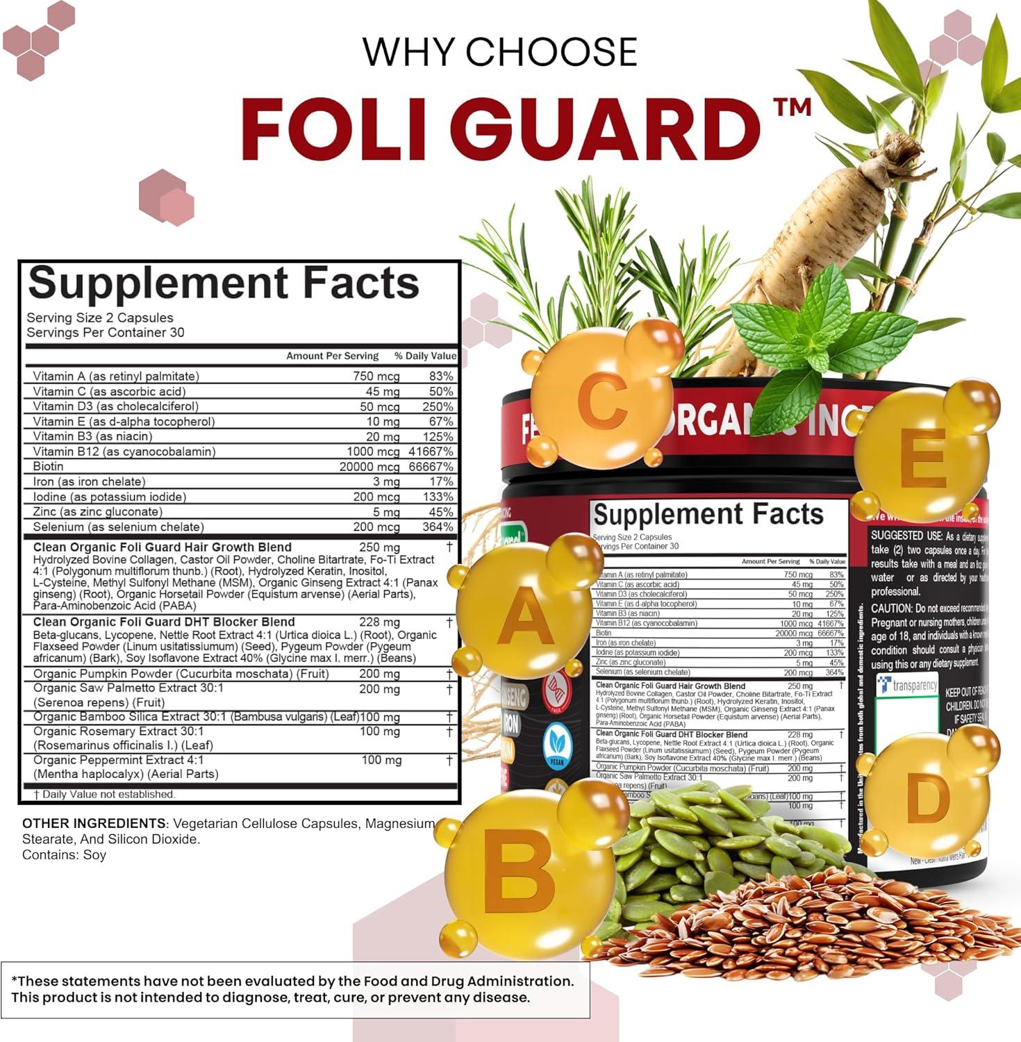 image:imageHair Growth Supplement For Men Biotin Hair Vitamins Collagen Pumpkin Seed Saw Palmetto Iron Ginseng Bamboo Silica Rosemary Peppermint Keratin Selenium Iodine Flaxseed Horsetail Vitamin A C D3 E B121