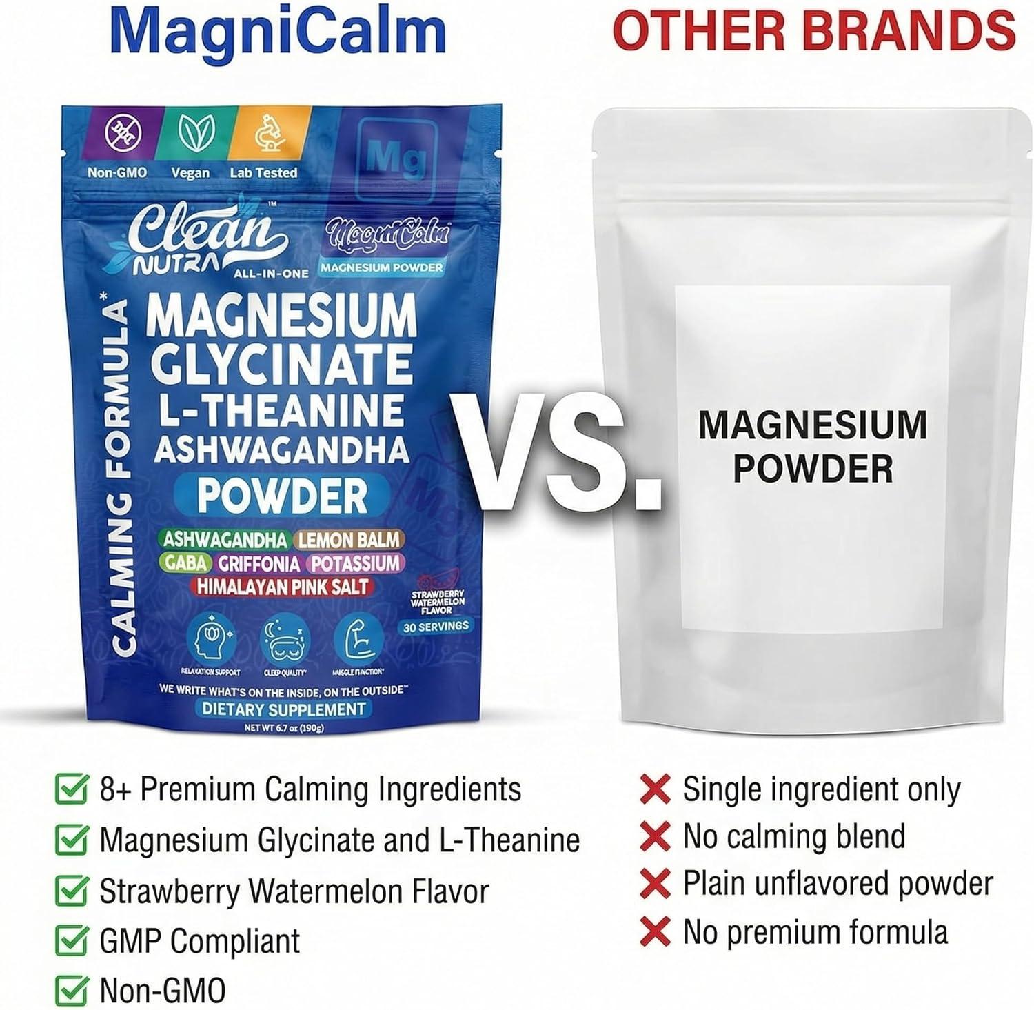 image:imageMagnesium Glycinate Powder Supplement L Theanine Ashwagandha Glycine Apigenin Lemon Balm GABA 5HTP Pink Salt Potassium L Tryptophan Calcium Powdered Sleep Aid Calm Trace Minerals Vitamin
