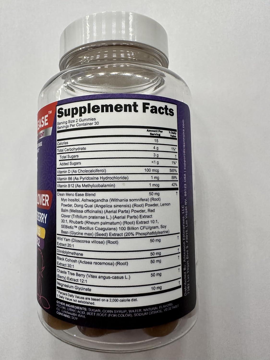 image:imageMenopause Supplement for Women Gummies with Black Cohosh Wild Yam DIM Magnesium Red Clover Chasteberry for Hormone Balance Relief Night Sweats Mood Plus Bergamot Vitamin D3 Vitamin B6 B121