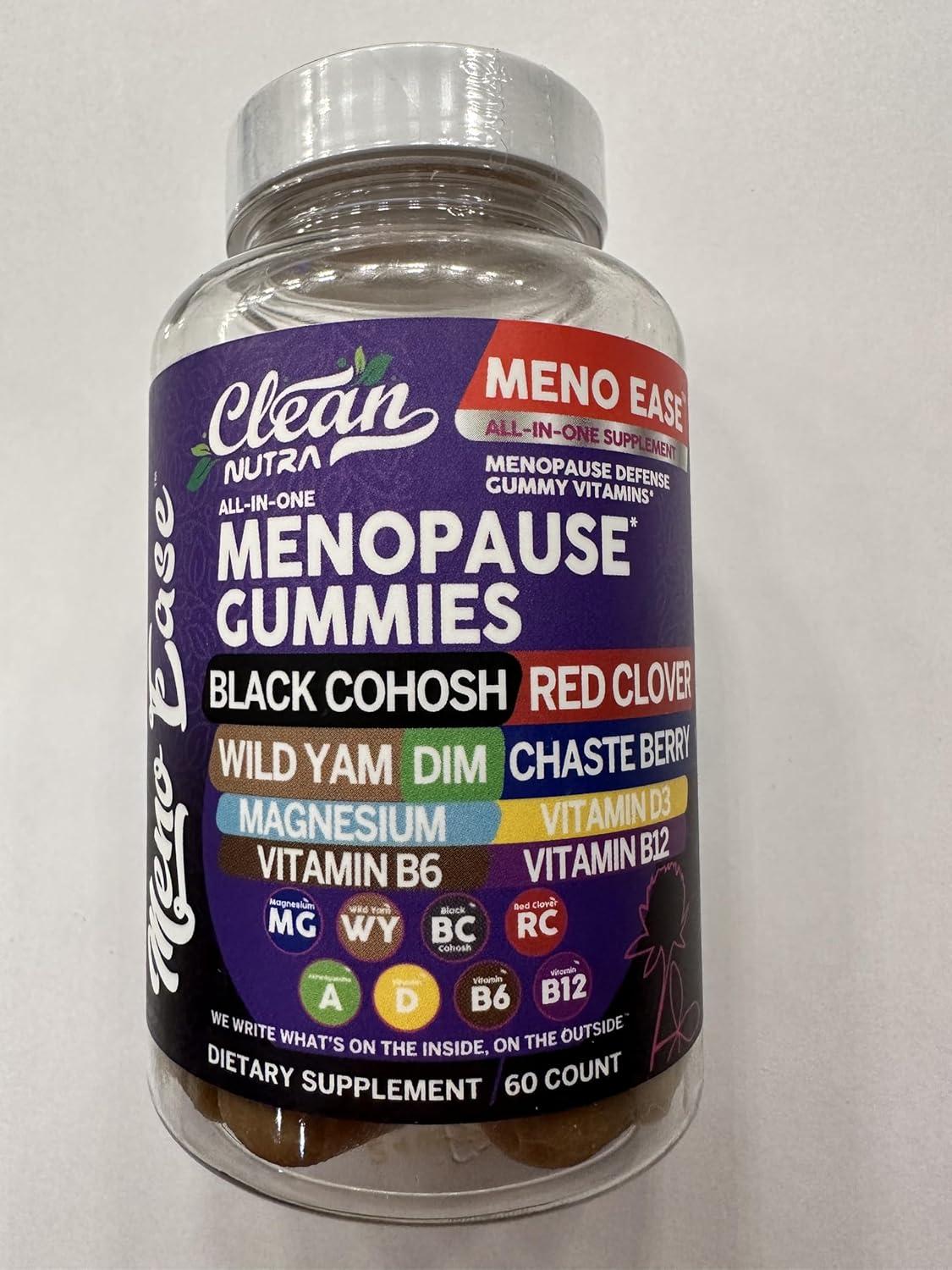 image:imageMenopause Supplement for Women Gummies with Black Cohosh Wild Yam DIM Magnesium Red Clover Chasteberry for Hormone Balance Relief Night Sweats Mood Plus Bergamot Vitamin D3 Vitamin B6 B121