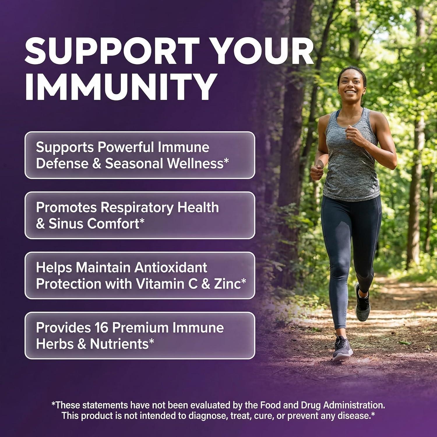 image:imageOrganic Immune Support with PAU DArco Garlic Cayenne Pepper Oregano Ginger Grapefruit Onion Black Seed Sea Moss Black Pepper Zinc Eucalyptus Vitamin C Vitamin D Organic Soursop By Clean Nutra1