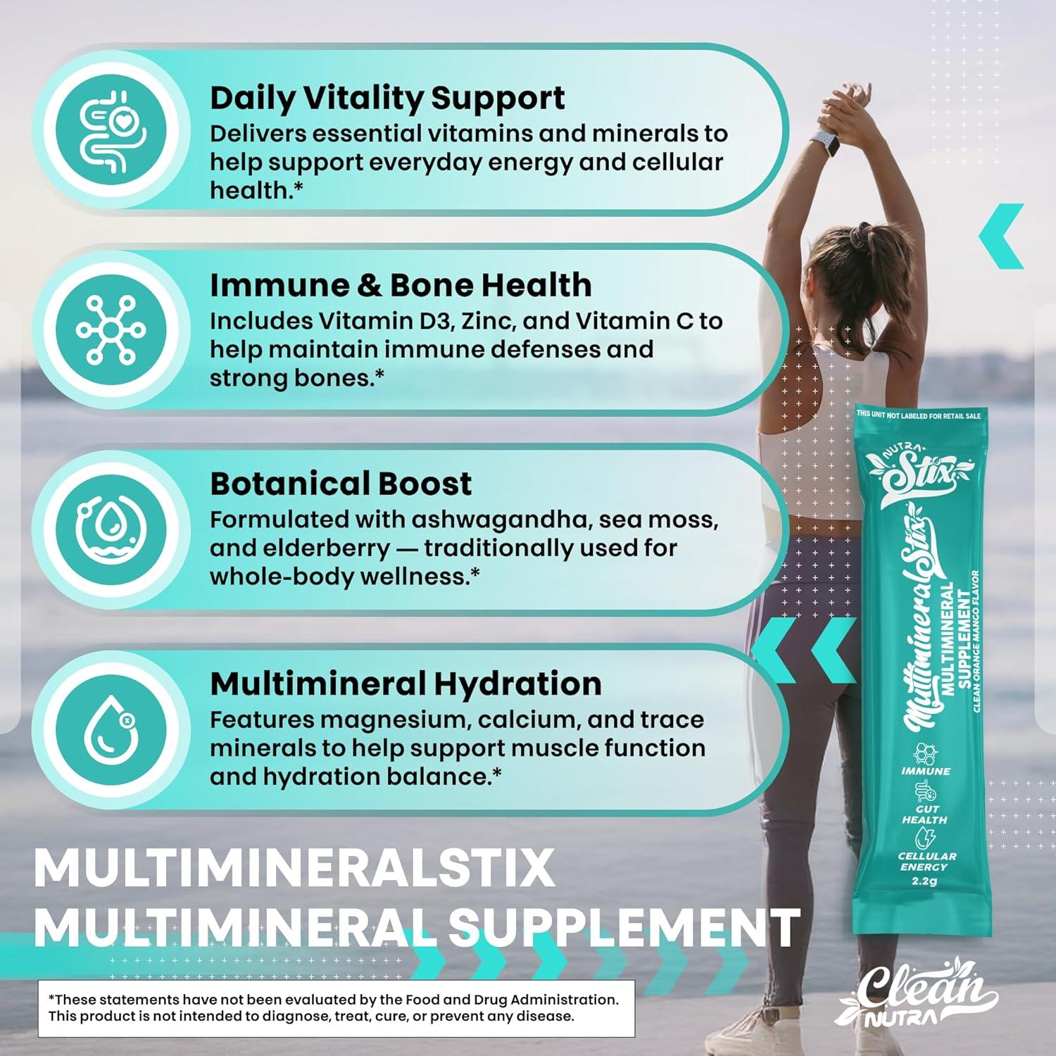 image:imageSea Moss Powder Elderberry Ashwagandha Chlorella Manuka Honey VitaminD3 Vitamin C Zinc Spirulina Iodine Greens Detox Immune Support Sugar Free Hydration Powder Drink Mix 20 Sticks1
