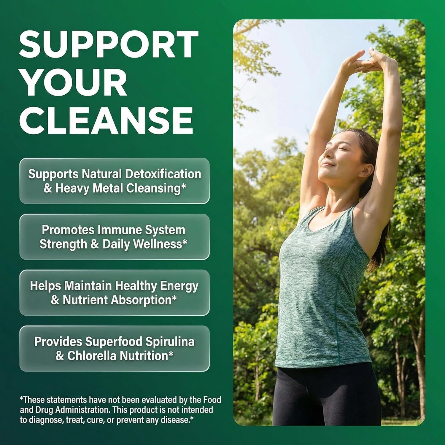 image:imageSea Tox Organic Spirulina and Chlorella Capsules Natural Cleansing amp Nourishment Sea Moss Bladderwrack Chlorophyll Burdock Root Ashwagandha Turmeric 90 Vegan Black Seed Oil Capsules By Clean Nutra