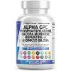 image:imageBrain Supplement Alpha GPC 300mg Phosphatidylserine Bacopa Monnieri Ginkgo Biloba Lions Mane Huperzine A LTheanine NAC Nootropic Memory Focus Cognitive Support Vitamins B C D E 60 Capsules USA1