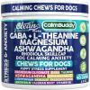 image:imageCalmBuddy Anxiety and Stress Relief Supplements GABA LTheanine Magnesium Ashwagandha Rhodiola Rosea Chamomile LTryptophan Skullcap Taurine Valerian Root 60 Beef Flavor Chew by Clean Nutra Pets