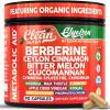 image:imageClean Nutra Berberine and Ceylon Cinnamon Supplement Bitter Melon Glucomannan Gymnema Sylvestre Chromium Moringa Milk Thistle Turmeric Apple Cider Vinegar Digestive Enzymes Inositol Pills 90 Capsules