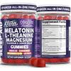 image:imageClean Nutra Melatonin Gummies L Theanine Magnesium Valerian Root Lemon Balm Chamomile Vitamin C Gummy Saffron Sleep Aid Calm Vitamin B6 Stress Relief Hibiscus Relax Mood Happy Supplement Men Women