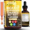 image:imageClean Nutra Organic Maca Root Liquid Drops with Ashwagandha Fenugreek Beet Root and LArginine Liquid Multivitamin for Women and Men  Adapto Drive1