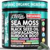 image:imageClean Nutra Organic Sea Moss Capsules with Ashwagandha Black Seed Oil Burdock Root Bladderwrack Moringa Chlorella Spirulina Turmeric Elderberry Amla  90 Vegan Capsules  MiracleMin1