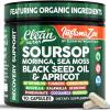 image:imageClean Nutra Soursop Supplement Moringa Sea Moss Black Seed Oil Berberine Turmeric Resveratrol Quercetin Greens Bitters Boswellia Bitter Melon Burdock Root Antioxidant Support 90 Capsules