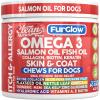 image:imageFurGlow Skin and Coat Supplement for Dogs Salmon Oil Omega 3 Fish Oil Turmeric Collagen Aloe Vera Flaxseed Oil Hyaluronic Acid Biotin Keratin Aloe Vera Allergy Relief Beef Flavor  Clean Nutra Pets