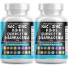 image:imageNAC Supplement NAcetyl Cysteine Vitamin D3 K2 Zinc Quercetin Sarracenia Purpurea Immune Support  Elderberry Holy Basil Bee Propolis Bromelain LLysine Capsules Supplements For Women Men Adults2