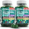 image:imageSea Moss Black Seed Oil Gummies with Ashwagandha Elderberry Burdock Root Chlorella Manuka Honey  Vegan Gummy Vitamins for Adults Kids Men WomenMultimineral Green Apple Flavor by Clean Nutra  2Pack