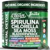 image:imageSea Tox Organic Spirulina and Chlorella Capsules Natural Cleansing amp Nourishment Sea Moss Bladderwrack Chlorophyll Burdock Root Ashwagandha Turmeric 90 Vegan Black Seed Oil Capsules By Clean Nutra
