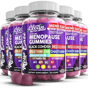 Menopause Supplement for Women Gummies with Black Cohosh, Wild Yam, DIM, Magnesium, Red Clover Chasteberry for Hormone Balance Relief Night Sweats Mood Plus Bergamot, Vitamin D3, Vitamin B6 B12(5)