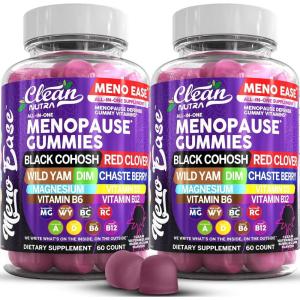 Menopause Supplement for Women Gummies with Black Cohosh, Wild Yam, DIM, Magnesium, Red Clover Chasteberry for Hormone Balance Relief Night Sweats Mood Plus Bergamot, Vitamin D3, Vitamin B6 B12(2)