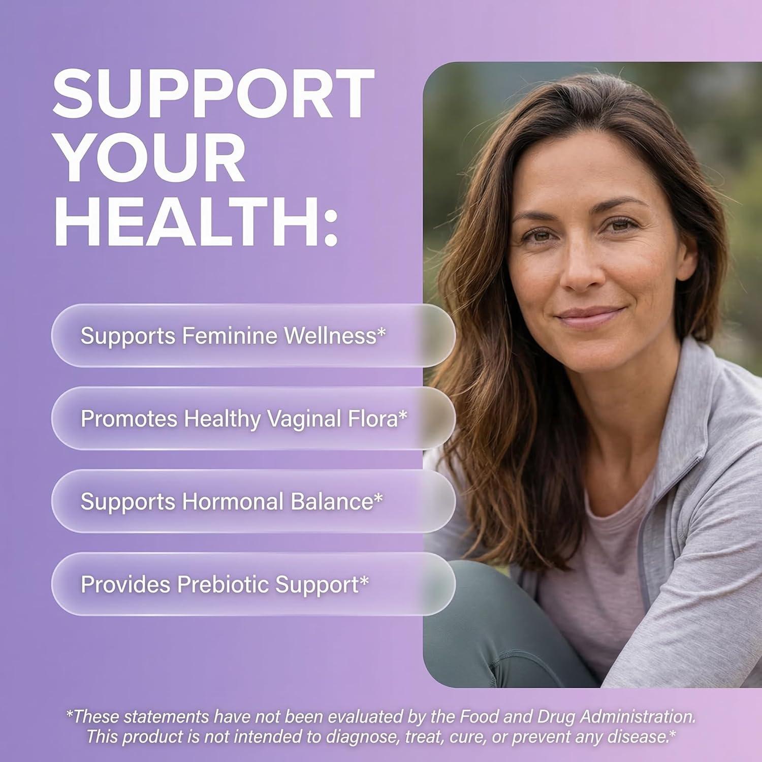 image:imageLiquid Probiotics for Women Drops with Chasteberry Black Cohosh Prebiotics Digestive Enzymes Evening Primrose Oil Wild Yam Cranberry Dmannose and Iron Vitamin D3 K2 Clean Nutra Bella Biotics1
