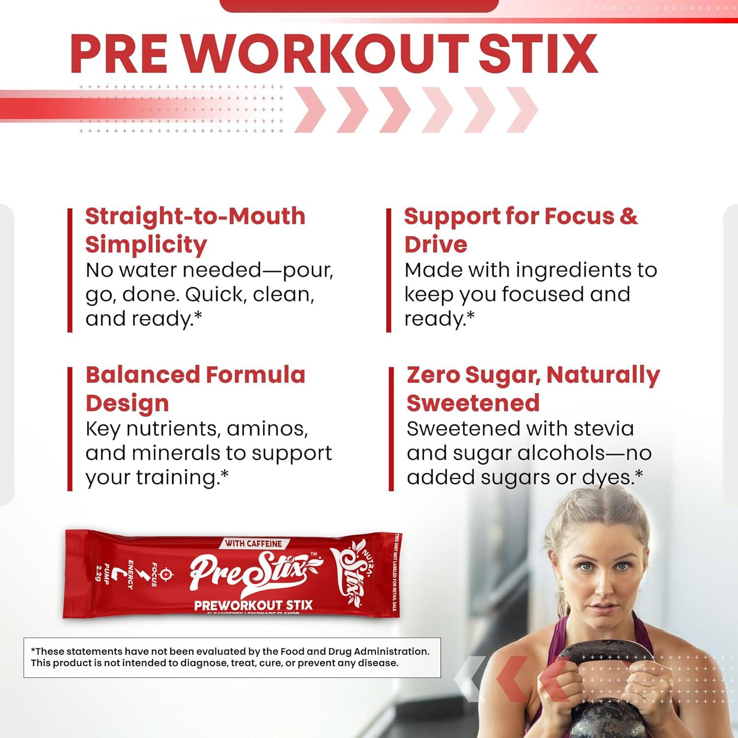 image:imageClean Nutraceuticals Pre Workout Powder Energy Sticks Caffeine 100mg Energy Drink Mix Creatine Monohydrate Beta Alanine LCitrulline LTyrosine LCarnitine Electrolyte Hydration Packets 20 Ct1