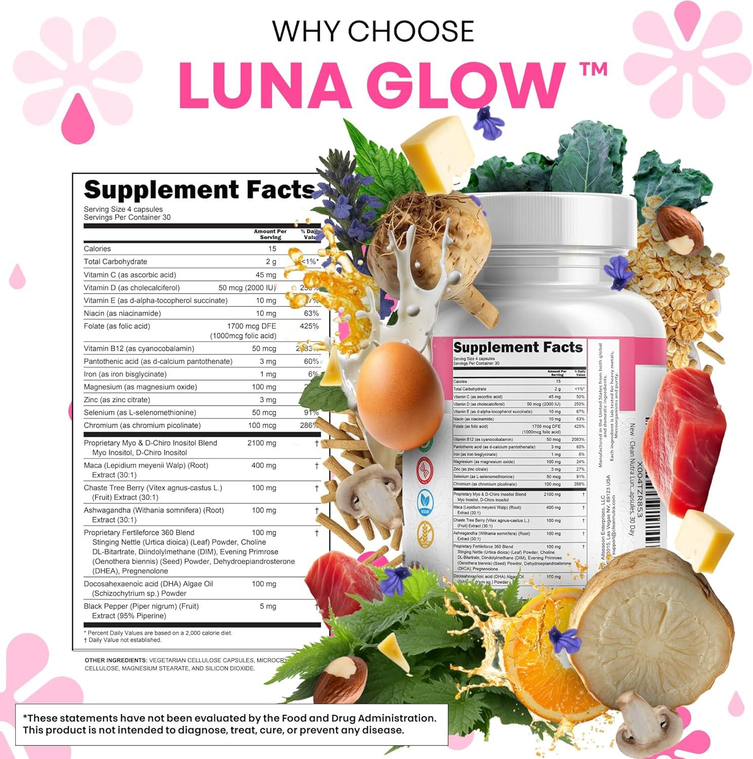image:imageMyo Inositol D Chiro Inositol Supplement for Women Hormone Balance with Magnesium Ashwagandha Vitamin D3 Folate Maca Root Chasteberry Evening Primrose Ovarian Support Capsules 120 Count