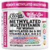 image:imageMethylated Multivitamin for Women Vitamins B6 Methyl B12 A B C D K E Folate Choline Omega 3 Thiamine Riboflavin Iron Iodine Magnesium Zinc Selenium Copper Calcium 90 Capsules by Clean Nutra